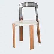 UPWONED Transparent Makeup Chair, Simple Living Room Backrest Chair, Artistic Leisure Chair, Elegant Dining Chair, Strong Load-Bearing Capacity, No Shaking,C