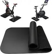 Pack of 2 Floor Protection Mat for Sports Equipment Fitness Equipment 28 x 70 cm, Floor Protection Mat Fitness 6 mm Thick, Treadmill Mat Protective Mats, Mats Gym Floor Mat Underlay Mat for Cross