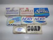 8 Vintage Bar Soap Ivory Irish Spring Complexion Beauty Yardley Of London