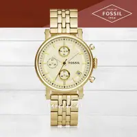 在飛比找ETMall東森購物網優惠-【FOSSIL】時尚首選_不鏽鋼錶帶_日期顯示_指針女錶(E