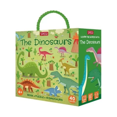 Sassi 3D Puzzle and Book Set - Read and Learn with Dinosaurs