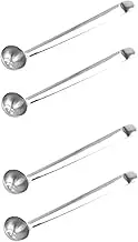 Cabilock 2sets Pickling Essential Olive Jar Spoon Set Rustic Spoons Strainer for Easy Drain 2pcs*2
