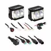 Heise HE-BC1402PK Universal Blackout Series 140° Cube Lights IP69K (Set of 2)
