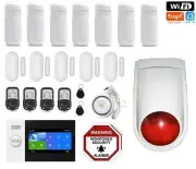 WiFi App Touch Screen Wireless Home security DIY Burglar House Alarm System Kit