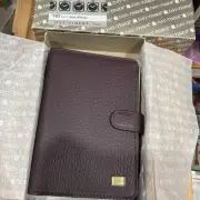 Day Timer Organizer 6 Ring Burgendy Leather Exterior Mint