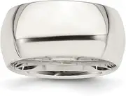 [JewelryWeb] 925 Sterling Silver Polished 10mm Comfort-Fit Band Ring-Band Style-Ring for Women and Men