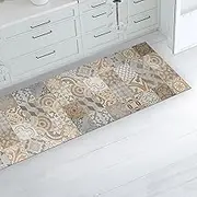 CREARREDA Non-Slip and Washable Vinyl Kitchen Rug, Multi-Purpose Runner, Wear-Resistant, Stain Resistant Kitchen Runner, Suitable for Holding Under Sink and Stoves, 100% Made in Italy Print