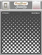 CrafTreat Heart Pattern Stencils for Painting on Canvas, Wallart, Notebook, Room Decor and Scrapbooking Supplies - Heart Stencils - 6"X6" Bullet Journal Stencils - Reusable DIY Arts & Crafts Supplies