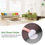 US (White )50Pcs Household Traceless Double-Sided Bed Sheet Carpet Fastener