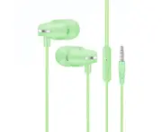 Earbud Headphone Stereo Surround Noise Reduction Heavy Bass Clarity with Mic Phone Calling Anti-interference In-Ear Wired Headphone Earbud with Microphone - Green