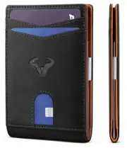 Slim Wallet Men, Leather Wallet Front Pocket Card Holders for Gift Men 3"X4.3"