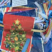 QVC Christmas 74 Piece Foil Gift Bag Set With Ribbon Drawstring, Premium Set