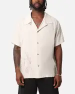 [XXIII] Xxiii Venus Linen Button Up Shirt Oatmeal - Size 2XL 2XL Oatmeal