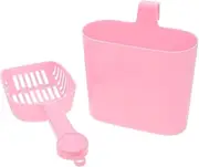 Levemolo 2pcs Cat Litter Scoop Suit Cat Scooper with Bag Litter Scooper with Holder Metal Cat Scooper with Hanger Sand Flea Scoop Cat Litter Scoops Cat Poop Litter Pan Heavy Duty Scooper