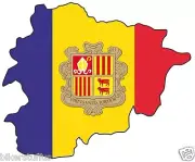 ANDORRA SILHOUETTE BUMPER STICKER MAP FLAG LAPTOP STICKER WINDOW STICKER
