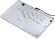 Leverless Controller Arcade Stick CosmoxGaming T12-C: Leverless Arcade Stick with Turbo,Leverless Controller for PC/PS3/PS4/Switch Game,Crystal Low-Profile Switch Arcade Stick Support Hot Swap & SOCD