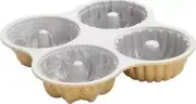 Nordic Ware 91377 Nordicware 9 Cup Bundt Quartet Pan, Gold