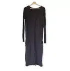 LAmade Reed Linen Blend Duster Cardigan Gray Pockets Size Small