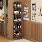 5-Tier Freestanding Wine Racks: 50 Bottles Wine Rack Shelf Wall Mounted with for