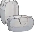 2Pack Laundry Basket Pop-Up Laundry Hamper Mesh Collapsible Laundry Basket Space