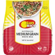 Sunrice Australian White Rice Medium Grain 2kg