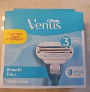 New Gillette Venus Smooth Doux Razor Blade Refills Pack of 8