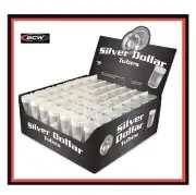 Box of 98 BCW Coin Tubes - Silver Dollar. SKU: 1-T-DLR (not 100) Morgan