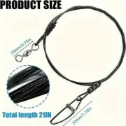 (5) HEAVY DUTY 150LB WIRE LEADERS WITH 7 CIRCLE HOOKS