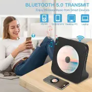 CD Player Portable with Bluetooth, FM Radio CD Players with HiFi Speakers, USB/AUX Ports