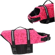DRESSOOS Jacket Size Adjustable Life Vest for Dogs Puppies Secure Fit Comfortable for Beach and Pool