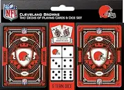 MasterPieces NFL Cleveland Browns 2 Pack Cards and Dice Set