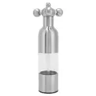(Silver L)Mini Pepper Mill Stainless Steel Manual Salt Grinder Spice
