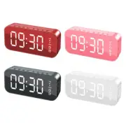 Portable LED Mirror Digital Alarm Clock Wireless Bluetooth Home Speaker Decor