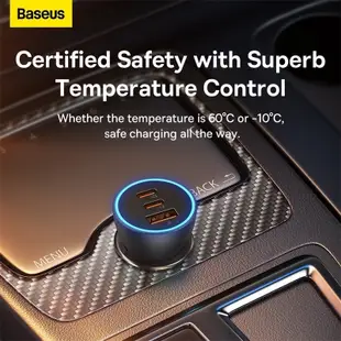 倍思 Baseus 65W 車充 雙 Type-C + USB 三口 完美 PD 快充 小米 HTC 三星 三孔 3孔