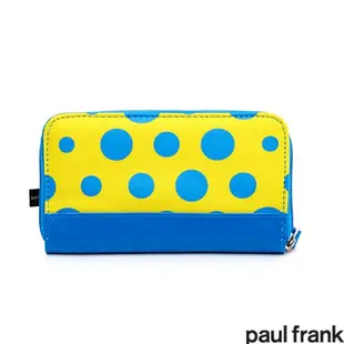 【Paul Frank大嘴猴】 繽紛點點家族系列萬用零錢卡夾 大嘴猴款 黃色_背包族