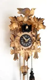 cuckoo clock black forest quartz german wood batterie clock handmade new