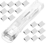 FUNOMOCYA Metal Binder Clips Mini Paper Stapler Extra Small Binder Clips Compact Office Stapler