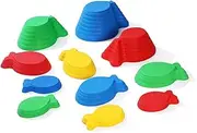 Balance Stepping Stones 11 Pack, Non-Slip Colorful Stones Toys, Portable Balance Blocks, Indoor & Outdoor Obstacle Course Promote Coordination, Balance, Strength/7606 (Color : Style3)