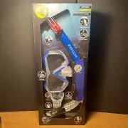 Body Glove Adult Odyssey Purge Mask & Snorkel GoPro Mount Combo Blue