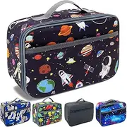 Lunch Box Kids,Insulated Box for Boys and Girls,Washable Bag and Reusable Toddler for Daycare and School Dinosaur Shark Camo Space(Astronaut)