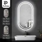 ProPulse Oval/Arch Bathroom LED Wall Mirror Makeup Mirrors With 3 Color Anti-fog