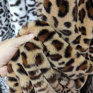 仿獺兔毛皮草毛絨布料 展示背景布玩具服裝圍巾包包面料豹紋豹點