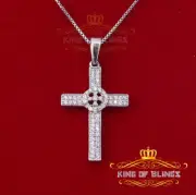 Beautiful Special 925 Sterling Silver CROSS Shape Pendant White Cubic Zirconia