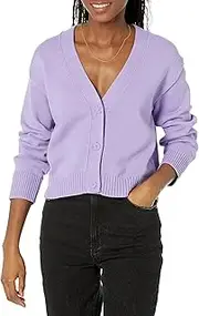 [Amazon Essentials] Women's Relaxed Fit V-Neck Cropped Cardigan