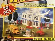 Mini Wheels Big City 20 Piece Play Set Outdoor SCHOOL SCENE Or HO Train Scenery