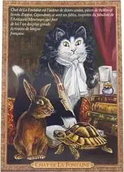 Sebrine 94152PC Chat de La Fontaine Cat Postcard Postcard Chats enchantes