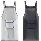 Adjustable Bib Apron with Pockets Chefs Aprons Transparent Aprons for Painting