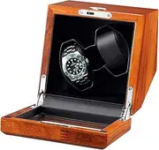 [CFZSALK] Watch Winder for 2 Automatic Watch with Light Quiet Motor Solid Wood Watches Winder Box AC Adapter Battery USB Powered Watch Winder for Automatic Watches KeYJ