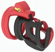 Chastity Lock Men's Colorful Breathable Silicone Resin Sex Tools CB Chastity Device Plastic Adult Products Alternative Sex Toys Black Red