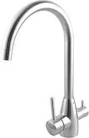 ACA International WELS 3 in 1 Kitchen Tap with Drinking Water Outlet, 360°Swivel Sink Mixer Laundry Faucet 3-Way Purified Drinking Water Outlet Kitchen Mixer Tap Polished Chrome